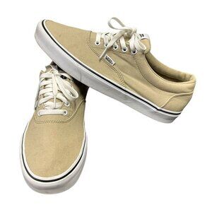 Vans Beige Canvas Low-Top Sneakers Size Mens 12 Classic Lace-Up Design Durable